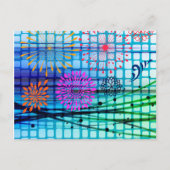 Carte Postale Fleurs funky Light Rays Design abstrait (Devant)