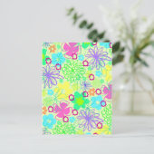 Carte Postale Fleurs graphiques (Debout devant)