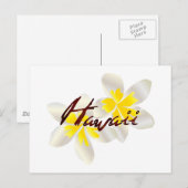 Carte Postale Fleurs Hawaii Plumeria (Devant / Derrière)
