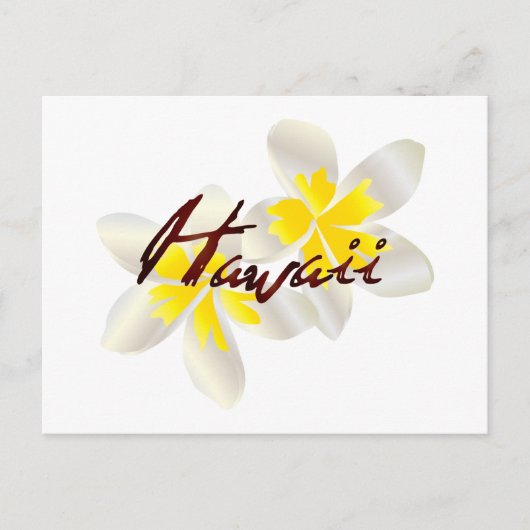 Carte Postale Fleurs Hawaii Plumeria (Devant)