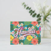 Carte Postale Fleurs Hawaii Travel (Debout devant)