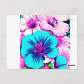 Carte Postale Fleurs Hibiscus multicolores Thunder_Cove (Dos)
