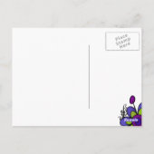 Carte Postale Fleurs Indigo & Green Fun (Dos)