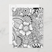 Carte Postale Fleurs inspirées (Devant / Derrière)