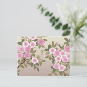 Carte Postale Fleurs japonaises de cerises (Debout devant)