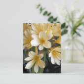 CARTE POSTALE FLEURS JAUNES (Debout devant)