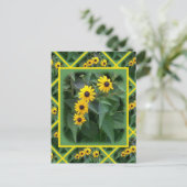 Carte Postale Fleurs jaunes (Debout devant)