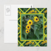 Carte Postale Fleurs jaunes (Devant / Derrière)