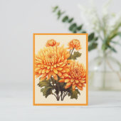 CARTE POSTALE FLEURS JAUNES #1 (Debout devant)