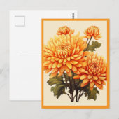 CARTE POSTALE FLEURS JAUNES #1 (Devant / Derrière)