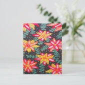 Carte Postale Fleurs jaunes et orange audacieuses sur fond noir (Debout devant)