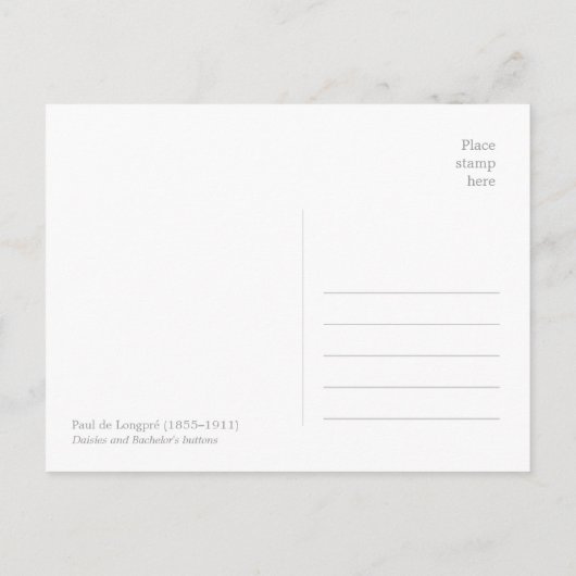 Carte Postale Fleurs jaunes soleil par Paul de Longpre CC1012 (Dos)