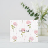 Carte Postale Fleurs jolies en rose (Debout devant)