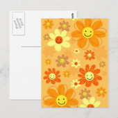 Carte Postale Fleurs joyeuses (Devant / Derrière)