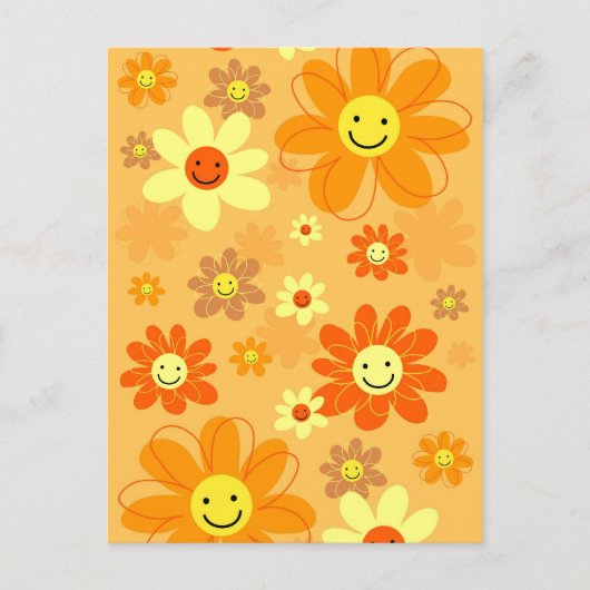 Carte Postale Fleurs joyeuses (Devant)