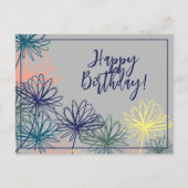 Carte Postale Fleurs Joyeux Anniversaire (Devant)