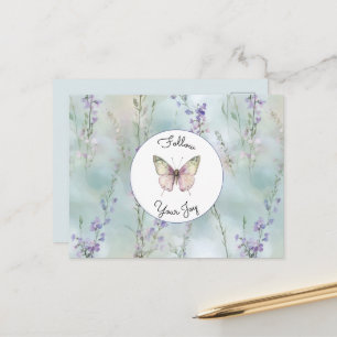 Carte Postale Fleurs Lavande Jolies Romantiques