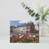 Carte Postale Fleurs Le Long D'Une Rue Dans Un Quartier Résident (Debout devant)