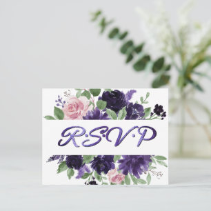 Carte Postale Fleurs luxuriantes   Roses violettes et roses rose