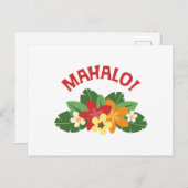 Carte Postale Fleurs Mahalo (Devant / Derrière)