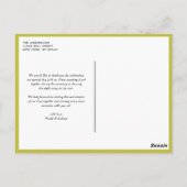 CARTE POSTALE FLEURS & MASON JARS MARIAGE MERCI POSTCARD (Dos)