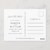 Carte Postale Fleurs métalliques photo enregistrer la date (Dos)