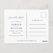 Carte Postale Fleurs métalliques photo enregistrer la date (Dos)