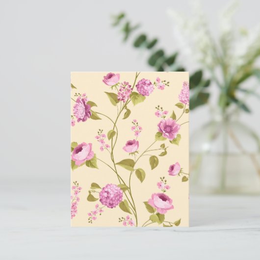 Carte Postale Fleurs Motif 16 (Debout devant)