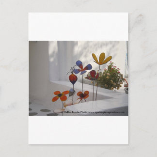 Carte Postale Fleurs-Mykonos, Grèce