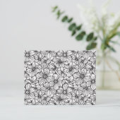 Carte Postale Fleurs Noir Blanc (Debout devant)