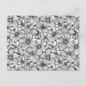 Carte Postale Fleurs Noir Blanc (Devant)