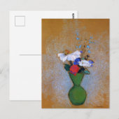 Carte Postale Fleurs Odilon Redon vintage dans Vase (Devant / Derrière)