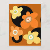 Carte Postale Fleurs orange et marron (Devant)