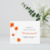Carte Postale Fleurs oranges du jardin. (Debout devant)