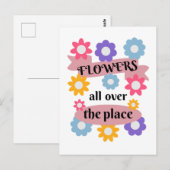 Carte Postale Fleurs partout (Devant / Derrière)
