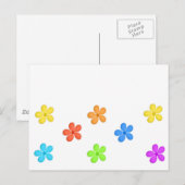 Carte Postale Fleurs peintes (Devant / Derrière)