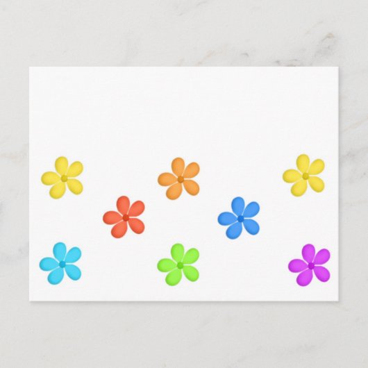 Carte Postale Fleurs peintes (Devant)