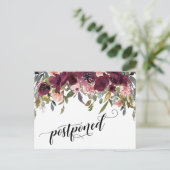 Carte Postale Fleurs peintes Reporté Faire-part Mariage (Debout devant)