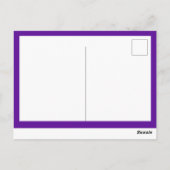 Carte Postale Fleurs peintes violettes avec Monogramme (Dos)