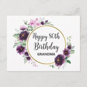 Carte Postale Fleurs Personnalisées Anniversaire 