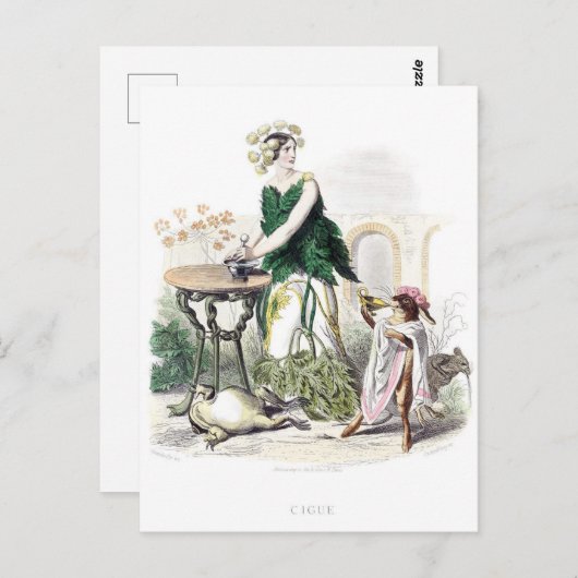 Carte Postale Fleurs personnifiées