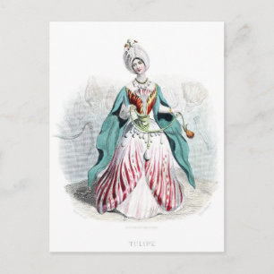 Carte Postale Fleurs personnifiées