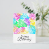 Carte Postale Fleurs pour joyeux anniversaire (Debout devant)