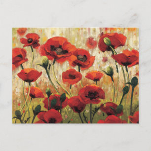 Carte Postale Fleurs printanières dans un jardin