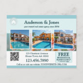 Carte Postale Fleurs printanières Photo Immobilier (Dos)