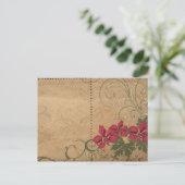 Carte postale fleurs rétro (Debout devant)