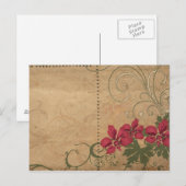 Carte postale fleurs rétro (Devant / Derrière)