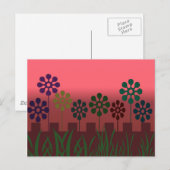 Carte postale Fleurs Rétro (Devant / Derrière)