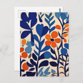 Carte Postale fleurs retro 70's (Devant / Derrière)