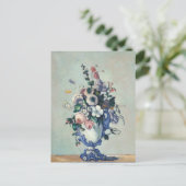 Carte Postale Fleurs Rococo Vase Paul Cezanne (Debout devant)